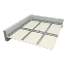 Pakabinamos lubos su dviejų sluoksnių gipso kartono plokščių danga ant dviejų lygių profilių karkaso